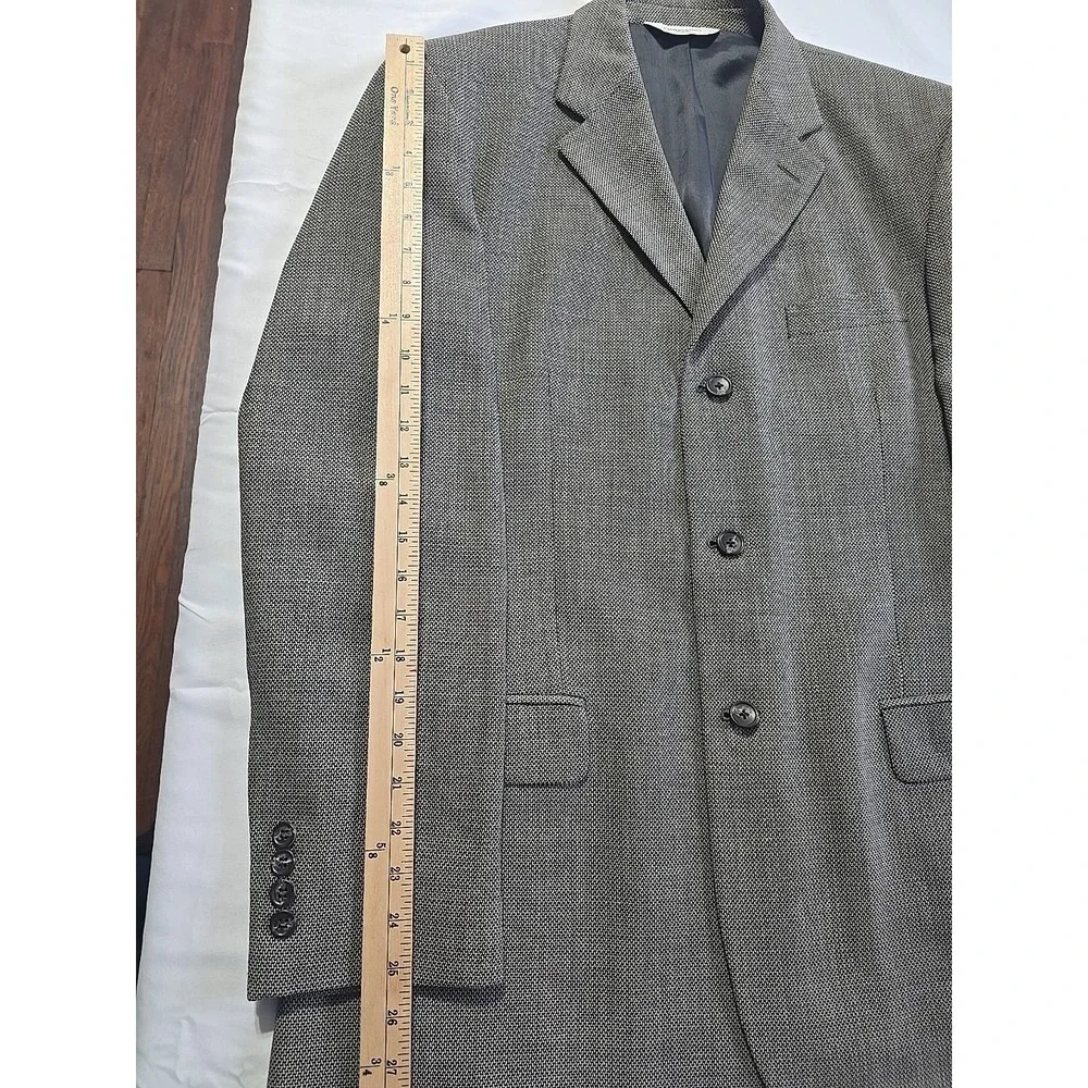 PRONTO UOMO Beige Jacquard WOOL SPORT COAT‎ 42R blazer suit jacket ITALY